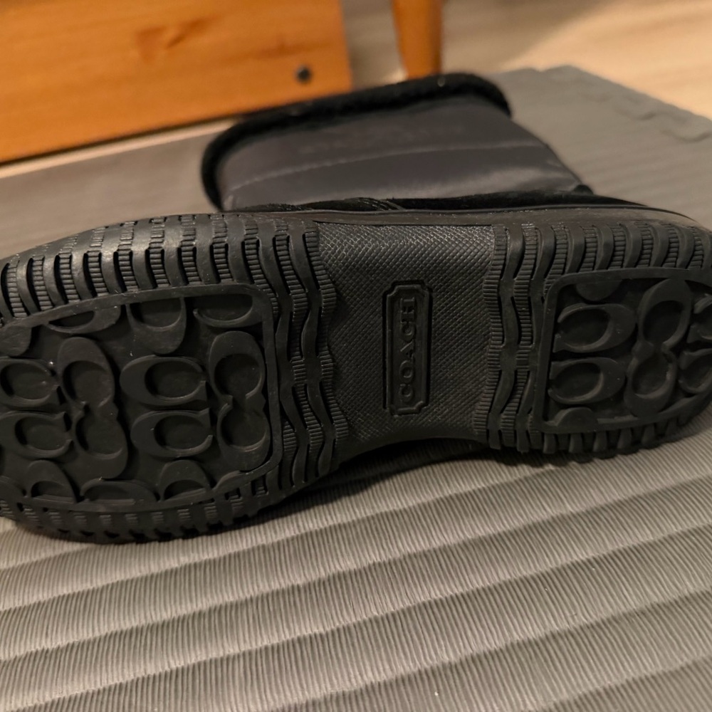 Coach Black Fur-Lined Boots - Picture 4 of 10